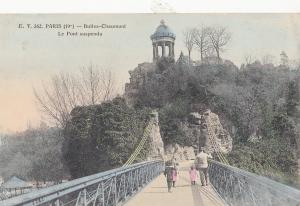 BF11650 buttes chaumont le pont suspendu  paris france  front/back image