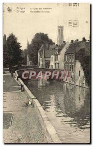 Old Postcard Bruges dock Marbriers