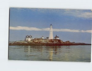 Postcard Boston Light, Boston Harbor, Massachusetts