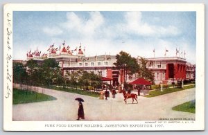 1907 Pure Food Exhibit Building Jamestown Exposition Roadway Posted Postcard