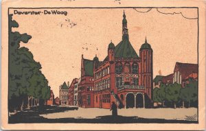 Netherlands Deventer De Waag Vintage Postcard 09.35 