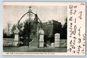 1905 St Louis Missouri MO Vintage Postcard Gate Academy Sacred Heart Maryville