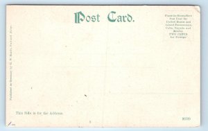 HALLOWELL, Maine ME ~ CITY BUILDING Post Office c1900s Kennebec County Postcard