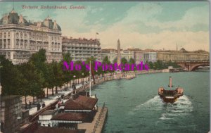 London Postcard - Victoria Embankment, River Thames HM167