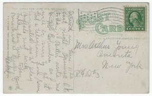 Bridgeport, Connecticut, Vintage Postcard View of Main Street, Looking North 