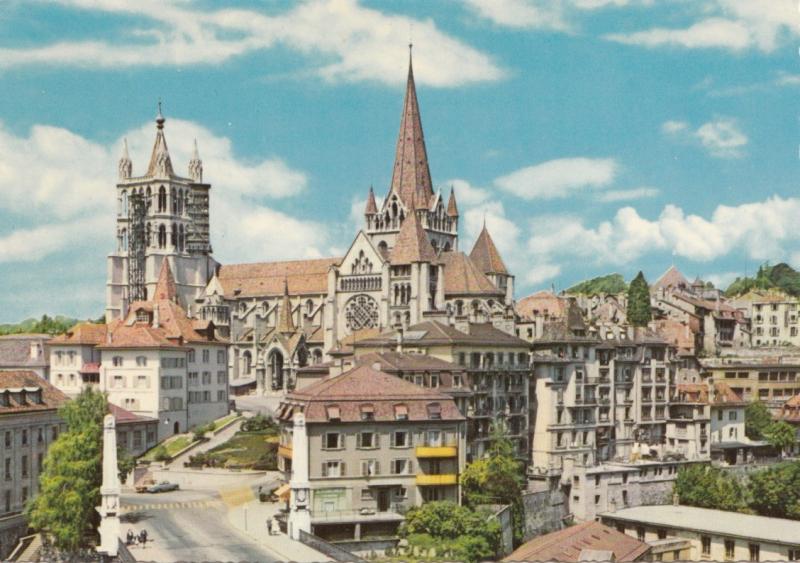 Switzerland, Suisse, LAUSANNE, La Cathedrale, Cathedral, 1960s unused Postcard
