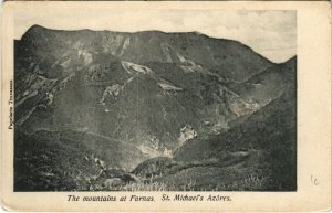 PC CPA AZORES / PORTUGAL, THE MOUNTAINS AT FURNAS, VINTAGE POSTCARD (b13468)