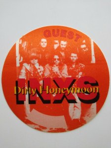 INXS Dirty Honeymoon Band Photo Backstage Pass Original New Wave 1993 Orange 