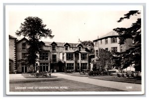 RPPC Derwentwater Hotel Lakeside View Cumbria England UNP Postcard P28