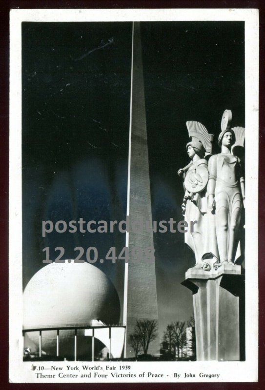 4498 - NEW YORK 1939 World's Fair. Four Victories of Peace. Real Photo Postcard