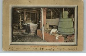 VT Sugar House Interior c1910 Postcard