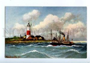 173828 GERMANY Kiel Fohrde LIGHTHOUSE Vintage postcard