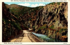 Colorado Rocky Mountains Entering Thompson Canyon On New Haighway From Lovela...