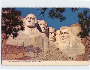 Postcard Mount Rushmore Black Hills South Dakota USA