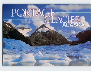 Postcard Cold Blue Icebergs at Portage Glacier Alaska USA