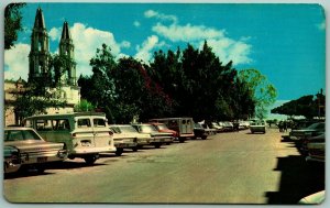 Calle Principal Y Entrada Main Street View Chapala Mexico Chrome Postcard G2