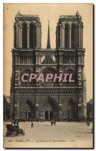 Postcard The Old Paris Facade of Notre Dame