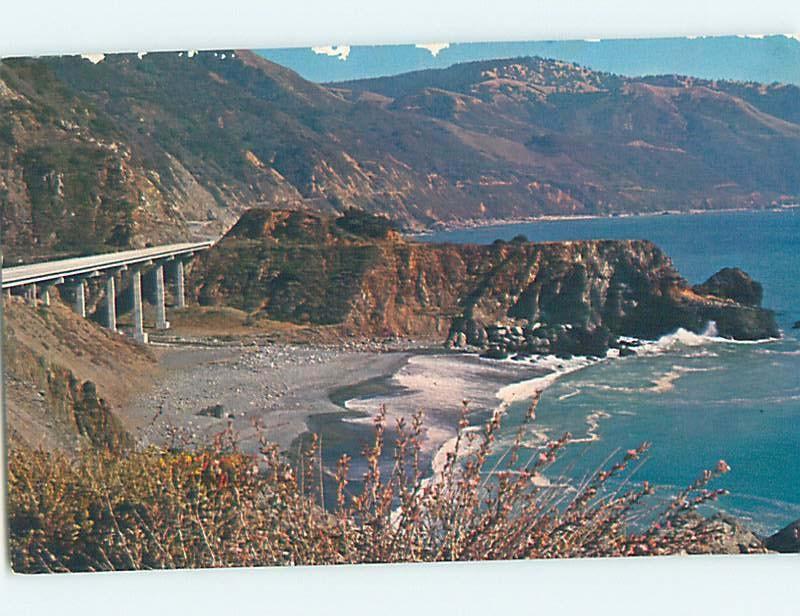 Pre-1980 LIMEKILN CREEK BRIDGE Between Big Sur & Morro Bay California CA H8518