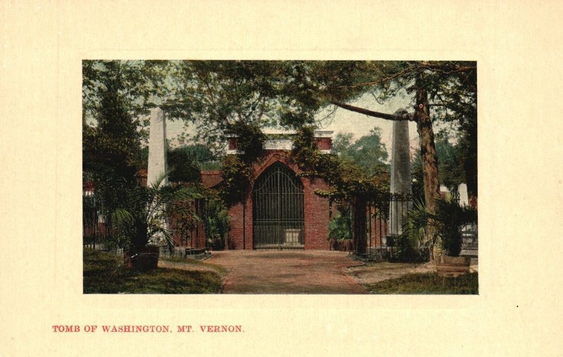 Vintage Postcard 1920's Tomb Of Washington Mt. Vernon Va. Virginia