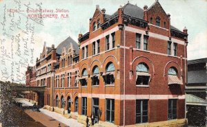 Montgomery Alabama Union Railway Station, Color Lithograph Vintage PC U10993
