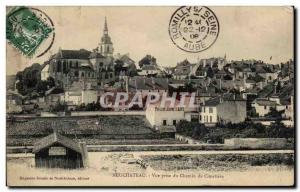 Old Postcard Neuchâteau View from Cimetiere du Chemin Pavillon Jeanne d & # ...