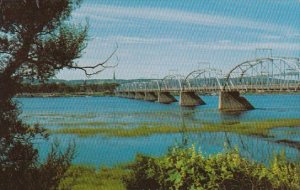 Bridge On Saint John River At Frederiction New Brunswick Canada