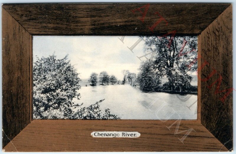 1906 New York Chenango River Rotograph Sol Art Susquehanna River Tributary A157