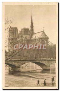 Old Postcard Paris while strolling the Apse of Notre Dame de Paris