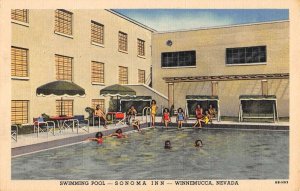 Winnemucca Nevada swimming pool Sonoma Inn linen antique pc BB3100