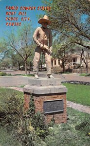 Famous cowboy statue Boot Hill Dodge City Kansas  
