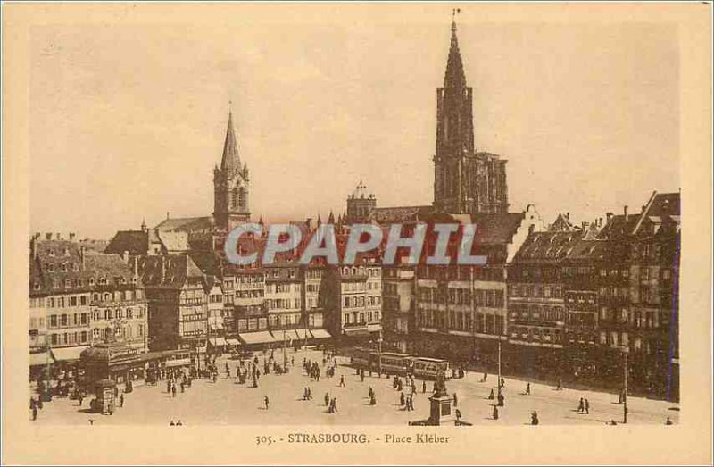 Postcard Old Strasbourg Place Kleber