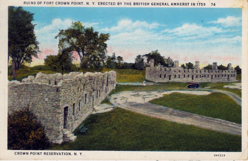 [ American Art ] NY - Ruins Of Fort Crown Point - Erected In 1759 - 2