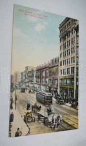 Main Street Looking West Springfield Massachusetts Postcard 1910