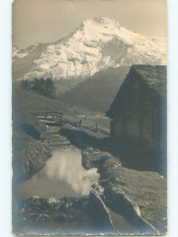 old rppc WASENHORN MOUNTAIN Rosswald Near Ried-Brig - Valais Switzerland i2808