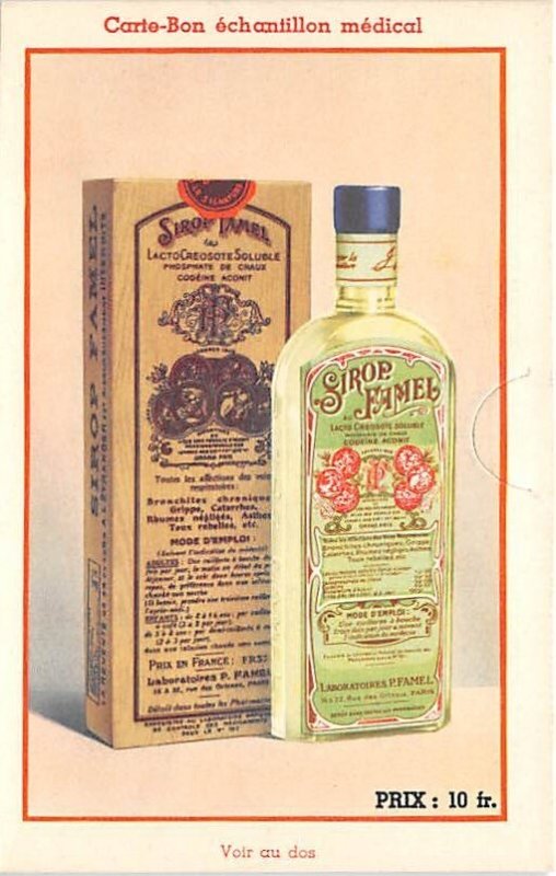 Sirop Famel Advertising Unused 