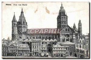 Mainz Germany Postcard Old Dom vom Markt