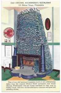 Fireplace Built Old Cobblestones Original Bookbinder's Restaurant Philadelphia