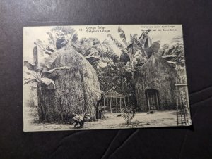 Mint Belgian Congo Africa Postcard Native Housing