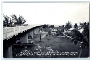 Pigeon Key Bridge Key West FL Florida Real Photo RPPC Postcard (EG2)