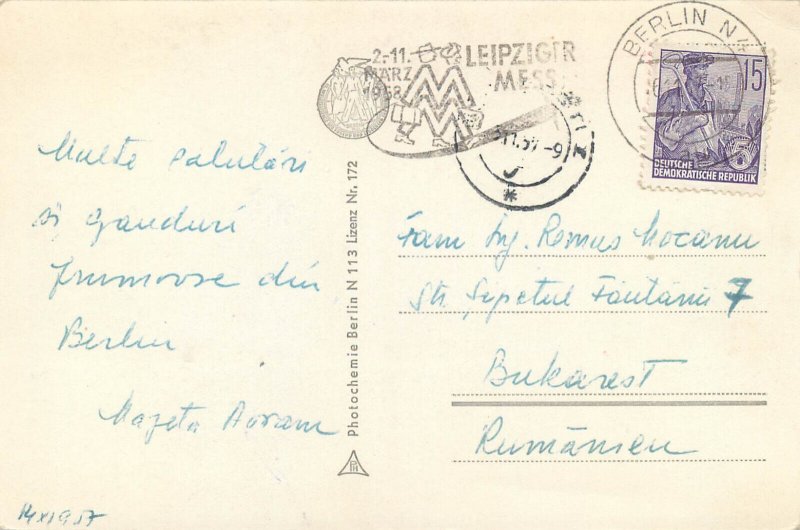 Germany Berlin Thälmannplatz Wilhelmplatz 1958