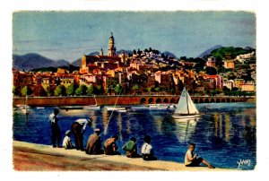 France - Menton, French Riviera. The Port & the Old City