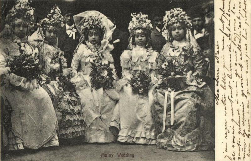 south africa, Native Malay Wedding (1905) Postcard