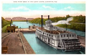 Kentucky Louisville  Steamer on Canal Locks