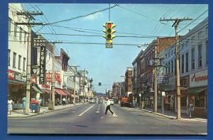 Petersburg Virginia Sycamore and Washington streets old cars postcard