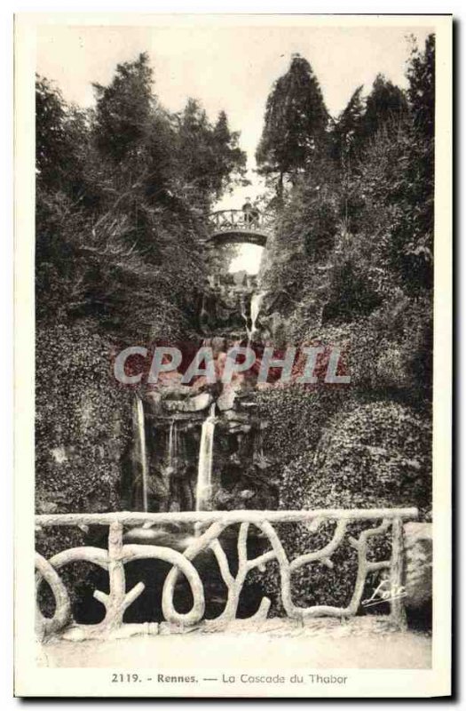 Old Postcard The Cascade Rennes Tabor