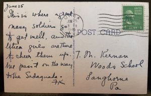 Vintage Postcard 1945 U.S. Gov't Rhoad General Hospital, Utica, New York (NY)