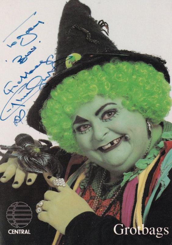 Carol Scott Grotbags Hand Signed Cast Card Photo