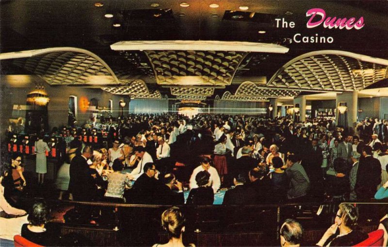 Las Vegas Nevada The Hotel Dunes Casino Interior Vintage Postcard AA29418