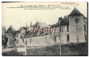 Old Postcard Chateau of Mondement Pres Sezanne Army