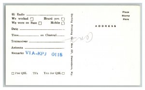 QSL Radio Card From Mt. Pleasant Indiana KPJ - 9718 